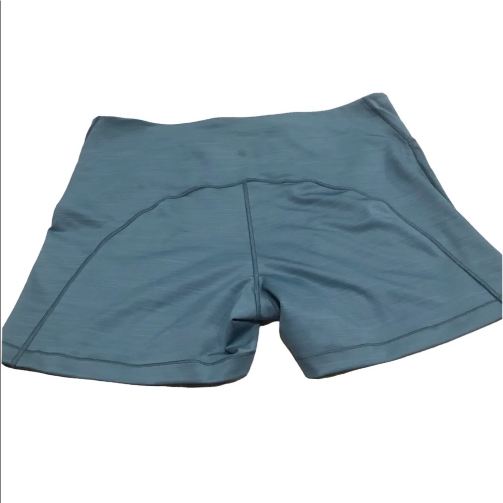 Athleta Ultimate 5” Shorts Women’s 3X Plus Blue Stretch Workout Athletic EUC.